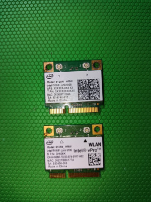 Placa wireless wlan Dual band mini PCIe half Intel Link 5100 300mbps 802.11b/g/n foto