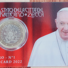 M01 Vatican 1 Euro 2022 Franciscus - coin card N°1 km 461 UNC