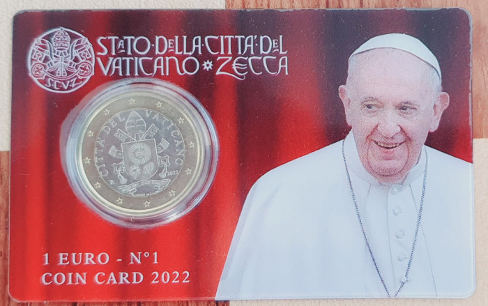 M01 Vatican 1 Euro 2022 Franciscus - coin card N&deg;1 km 461 UNC
