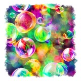 Cumpara ieftin Sticker decorativ Baloane, Multicolor, 55 cm, 11581ST, Oem
