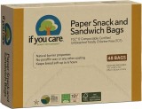 Pungi Hartie Nealbite Compostabile If You Care pentru Sandwich Snacks 48buc 19x16.2x5.7cm Rezistente Grasimi Fara Clor
