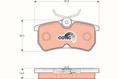 TRW GDB1354 COTEC set placute frana,frana disc