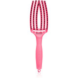 Olivia Garden Fingerbrush L&acute;amour perie de tip paletă pentru păr Hot Pink 1 buc
