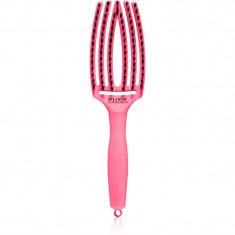 Olivia Garden Fingerbrush L´amour perie de tip paletă pentru păr Hot Pink 1 buc