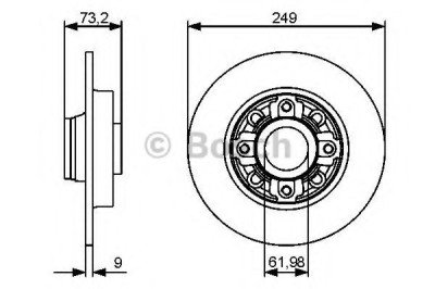 Disc frana CITROEN C4 I (LC) (2004 - 2011) BOSCH 0 986 479 388 foto