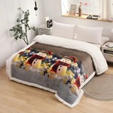 Cumpara ieftin Patura pufoasa cocolino, Model Mos Craciun, rosu si negru 200x230 CRN19