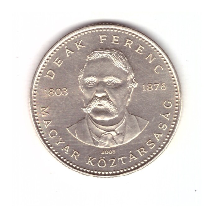 Moneda Ungaria 20 forint/forinti 2003 De&aacute;k Ferenc, cu luciu