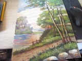 Ulei pe carton dimensiune 32x23cm fara rama din jurul anilor 1970 a1, Peisaje, Realism