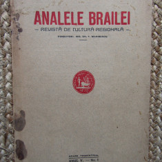Analele Brăilei, revistă de cultură regională anul V nr. 1IANUARIE MART. 1933