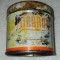 Cutie auto din tabla PECO - LICAROM Romania comunism RSR / continut (unsoare consistenta multifunctionala) partial prezent / D: 7,50 cm H: 7 cm 155 g