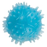 Jucarie din cauciuc eco pentru caini, forma de Minge cu tepi, 7,5 CM, albastru