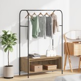 vidaXL Suport pentru haine cu rafturi din stejar 100x44x160 cm