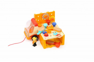 Jucarie 2 in 1 - Camion si banc de lucru PlayLearn Toys foto