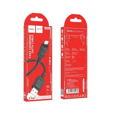 Cablu USB Hoco X94, USB-A la Lightning, 2.4A, 1m, Negru foto