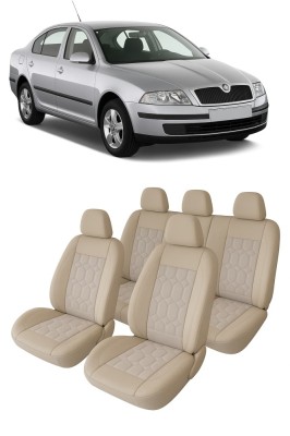 Set huse scaune auto piele alcantara Bej compatibile SKODA OCTAVIA II 2004-2010 foto