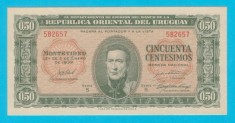 Uruguay 50 Centesimos 1939(1966) UNC seria S 582657 foto