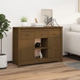 VidaXL Servantă, maro miere, 100x35x74,5 cm, lemn masiv de pin