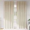 VidaXL Draperii opace cu bandă superioară, 2 buc., crem, catifea