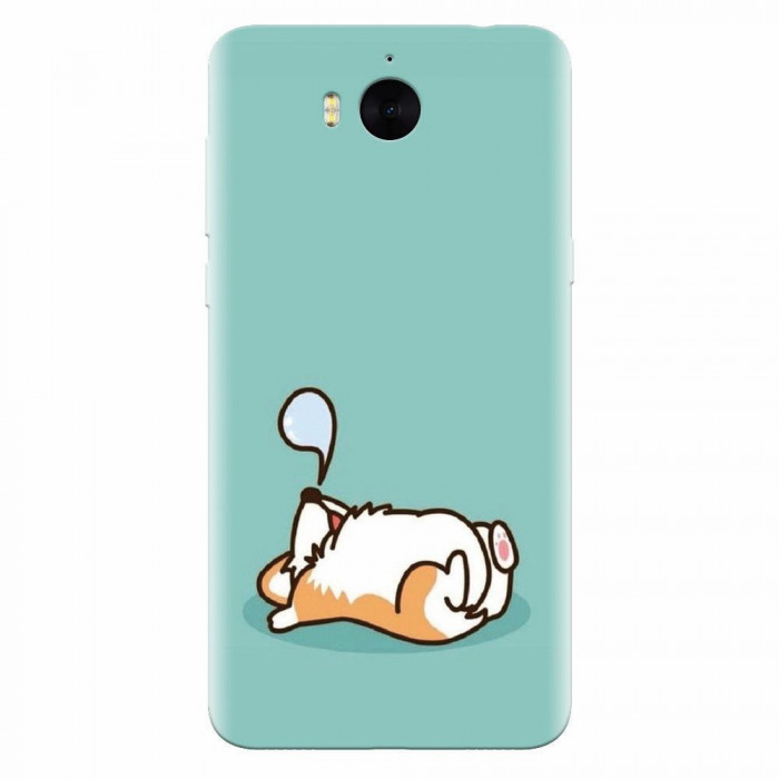 Husa silicon pentru Huawei Y6 2017, Cute Corgi