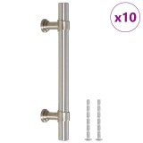 Manere de dulap, 10 buc., argintiu, 96 mm, otel inoxidabil