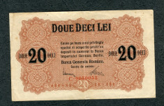 Romania 20 lei 1917 VF foto