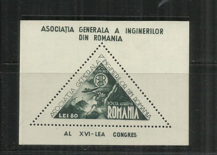 ROMANIA 1946 - A.G.I.R., COLITA DANTELATA, MNH - LP 183