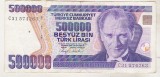 bnk bn Turcia 500000 lire (1993) KM208 circulata