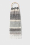 Abercrombie &amp; Fitch fular femei, culoarea argintiu, modelator