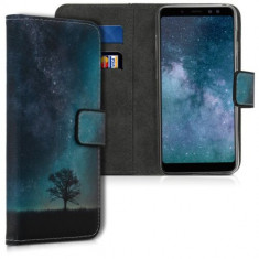 Husa pentru Samsung Galaxy A8 (2018), Piele ecologica, Multicolor, 45633.05 foto