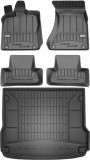 Set Covorase Auto Cauciuc Negro Audi Q5 2008-2017 Pro Line Tip Tavita 3D 3D407336 + Tavita Portbagaj Negro Audi Q5 5 Locuri 2008-2017 TM549123