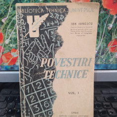 Ion Ionescu, Povestiri technice tehnice, Vol. 1, Universul, București 1944, 099