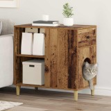 vidaXL Casa pentru pisici Lemn vechi 72 x 42.5 x 70 cm Lemn compozit 8000687