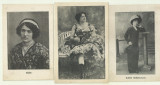 3 cp Artiste de la Varieteul SALATA din Bucuresti - 1912, Necirculata, Fotografie
