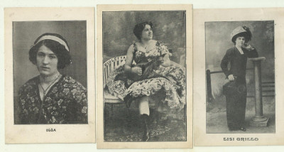 3 cp Artiste de la Varieteul SALATA din Bucuresti - 1912 foto