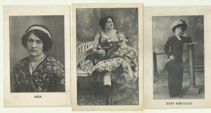 3 cp Artiste de la Varieteul SALATA din Bucuresti - 1912