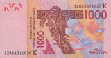 WEST AFRICAN STATES █ SENEGAL █ bancnota 1000 Francs █ 2003 / 2012 █ P-715Kl UNC