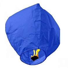 Lampion zburator, hartie biodegradabila, Albastru foto