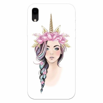 Husa silicon pentru Apple Iphone XR, Unicorn Girl foto