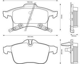 Placute frana Opel Adam, Astra H (L48), Combo Tour, Corsa C (F08, F68), Corsa D, Corsa E, Meriva, Meriva B, Zafira A (F75), Zafira B (A05), Zafira To foto