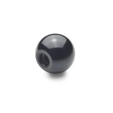 Maner Sferic Elesa Ganter DIN 319-KU-40-M12-C Negru 40mm M12 Industrial