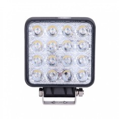Proiector LED auto offroad 48W 12V-24V, 16 LED, patrat