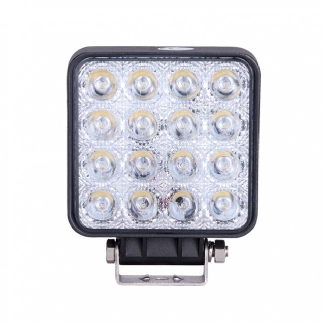 Proiector LED auto offroad 48W 12V-24V, 16 LED, patrat