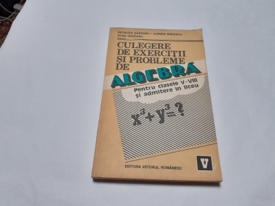Culegere de algebra pt clasele V-VIII si admitere in liceu de Petruta Gazdaru foto