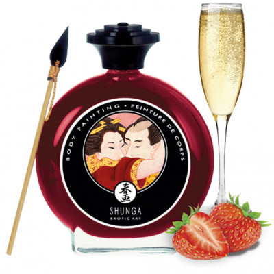 Shunga Strawbery Wine Body Paint100 ml foto