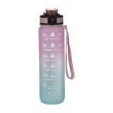 Cumpara ieftin Bidon de apa 1L pentru fitness, sport, cu mesaje motivationale, BPA-Free, Non-Toxic, din Tritan - roz, albastru