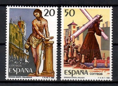 Spania 1988 - Săptăm&amp;acirc;na pasiunii &amp;icirc;n Valladolid și Malaga, MNH foto