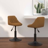 Cumpara ieftin Scaune de dining rotative 2 buc Brown Velvet