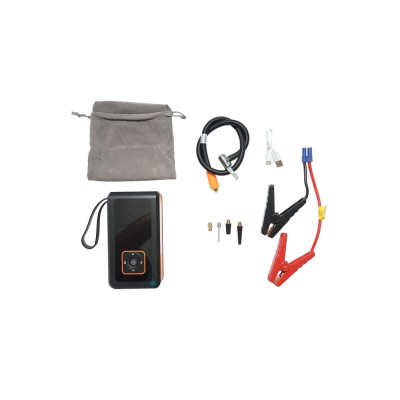 Robot pornire si compresor aer smart 80W 150 PSI, afisaj digital LED, baterie litiu 8000 mAh, externa, lanterna port USB/USB-C Cod: BK79824 foto