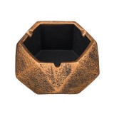 Scrumiera hexagonala din ceramica, culoare Bronz, 10.5x5 cm, ATU-084060, Oem