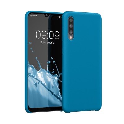 Husa Kwmobile pentru Samsung Galaxy A50, Silicon, Albastru, 48715.224 foto